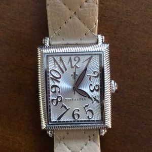 Judith Ripka Watch with Leather Band